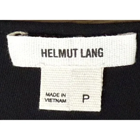 Helmut Lang Black Asymmetrical Draped Knotted Jersey Dress S Vamp Glam Cocktail - Picture 8 of 8